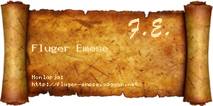 Fluger Emese névjegykártya
