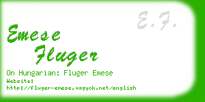 emese fluger business card